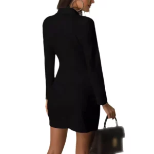 2024 New Women Blazer Elegant Office Lady Dress Long Sleeve Black White Spring Summer Female Causal Fashion Large Size Suit - Image 5