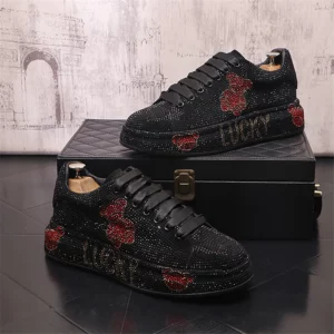 Luxury Royal Style Mens Wedding Dress Shoes Spring Handmade Embroidery Pattern Exotic Designer Loafers Fashion Casual Sneakers - Image 6