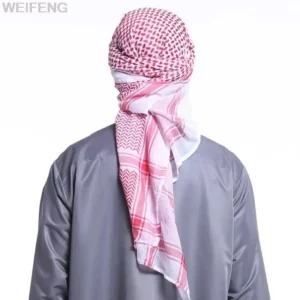 Muslim Shemagh Scarf Traditional Islamic Accessories Headscarf Islamic Neck Wrap Headscarf Windproof Arab Keffiyeh Shemagh Scarf - Image 3