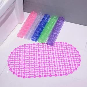 Hot PVC Anti-skid Bath Mats Soft Anti-slip Shower Mat Massage Mat with Suction Cup Non-slip Bathtu Bath Mat Bathroom Accessories - Image 3