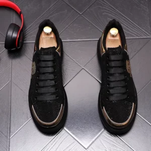 Luxury Royal Style Mens Wedding Dress Shoes Spring Handmade Embroidery Pattern Exotic Designer Loafers Fashion Casual Sneakers - Image 4