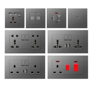 Universal 18W Type-C Quick charge Double Power Outlet,220V Electrical Wall Light 2way Switch UK 13A Wall Double USB Plug Socket - Image 6