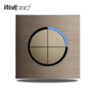 Wall Switch 16A Matte Aluminium Plate Light Switch Black Silver Gold Brown, Circle LED Indicator L6 Round Button 110-250V - Image 6