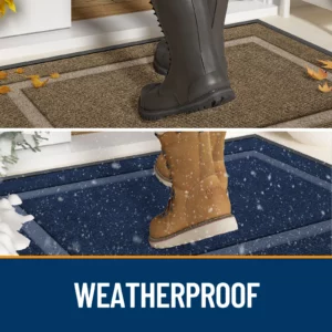 HAPIHAPPY New Waterproof Door Mat Entrance Nonslip Fade Resistant Door Mat Easy Clean Patio Porch Entryway Door Mat All-Season - Image 3