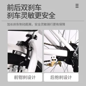 Folding bicycle for men and women, super lightweight and shock-absorbing mini adult 16 inch 20 inch adult children student bike - Image 3