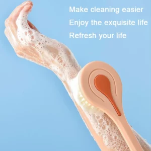 Long Handle Bath Brush Soft Hair Back Bath Brush Bathroom Body Bath Brush Mud Back Scrubber Shower Massage Exfoliation Brush - Image 5
