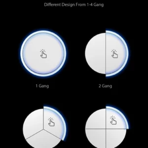 Wall Switch 16A Matte Aluminium Plate Light Switch Black Silver Gold Brown, Circle LED Indicator L6 Round Button 110-250V - Image 3