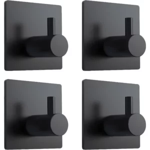 4Pcs Stainless Steel Bathroom Robe Hooks Adhesive Wall Hook Towel Holder Bathroom Kitchen Hardware Multi-Purpose Hanger Hook - Image 5