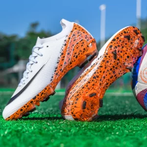 Men Soccer Shoes FG/TF Soft Football Sneakers Breathable Non-Slip Cleats Grass Trainers Outdoor Low Top Running Sport Footwear - Image 2