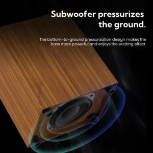 Wooden USB Audio Multimedia Laptop Stereo 2.1 Speaker PC Accessories Bluetooth Sound Computer Speakers for Desktop PC/TV Tablet - Image 4