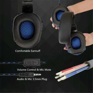 3.5mm Wired Gaming Headphones With Microphone 120° Adjustable PC Bass Stereo Gamer Headset For PS4 PS5 Xbox Smartphone Laptop - Image 3