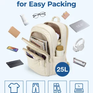 BAGSMART 15.6 Inch Laptop Backpack Waterproof Backpack for Women Fashion Bags for Teenage Girls Cute School Bag Large Female Bag - Image 5