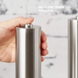 Electric Salt and Pepper Grinder - Single Battery Operated Stainless Steel Salt or Pepper Mill with Adjustable Ceramic Grinder - Image 5