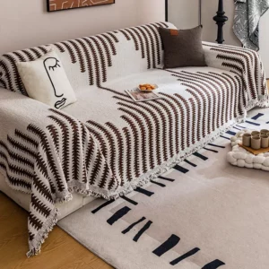 Thicken Chenille Blanket Classic Black Stripe Sofa Blanket Summer Couch Non Slip Blanket Office Nap Shawl Cushion Sofa Covers 담요 - Image 6