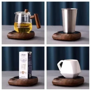 Electric Beverage Heating Plate 200W Smart Milk Tea Coffee Cup Mug Warmer for Desk 5 Temperatures with Timer Automatic Shut Off - Image 3