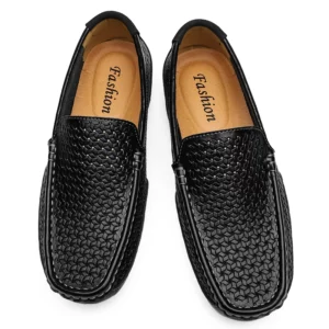 2023 Black Men Shoes Casual Genuine Leather Mens Loafers Moccasins Luxury Brand Italian Breathable Slip on Boat Shoes - Image 3