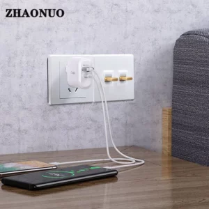 High-quality 1-4 Gang 2 Way Wall Light Toggle Switch Metal Button White Frosted Panel Creative Switch - Image 5
