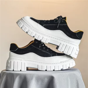 Platform Shoes Men Thick Sole Skateboarding Shoes Man Sneakers Breathable Lace-Up Walking Shoes Man Trainers Chaussure Homme - Image 3
