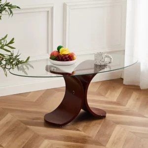 Glass coffee table household living room simple tea table - Image 3