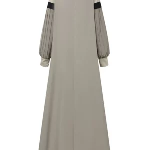 2024 ZANZEA Fashion Women Autumn Long Lantern Sleeve Muslim Dress Abaya Islamic Robe Kaftan Patchwork Sundress Pleated Vestidos - Image 5