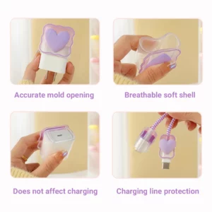 Cherry Flower For US Charger Protector Data Cable 20W 18W Protective Cover For iPhone 15 14 13 12 11 Pro Max For Xiaomi Samsung - Image 6