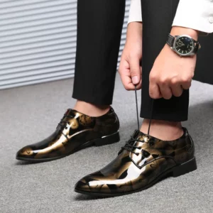 Luxury Men Oxford Shoes Retro Floral Pattern Men Dress Shoes Fashion Lace-Up Flats High Quality Business Men Party Wedding Shoes - Image 6