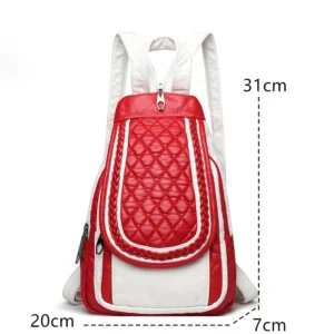 Fashion Women Soft Leather Backpacks Luxury Female Shoulder Bag Shopping Travel Knapsack Femme New 2023 Portable Casual Rucksack - Image 4
