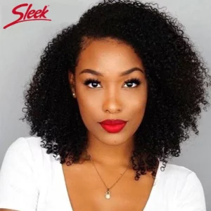 Sleek Afro Kinky Curly Black Human Hair Wigs Ombre T1B/30 Brazilian Curly Machine Made Remy Cheap Human Hair Wigs - Image 3