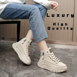 2024 New Women Sneakers Luxury Fashion High Top Women Boots Platform Casual Shoes Outdoor Running Shoes for Women Tenis De Mujer - Image 2