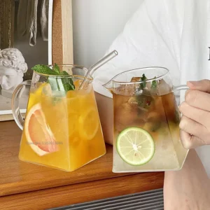 350/550ml Glass Pitcher Milk Pitcher Mini Glass Pitcher Transparent Coffee Pitcher Glass Tea Milk Pourer Glass Creamer Pot - Image 3