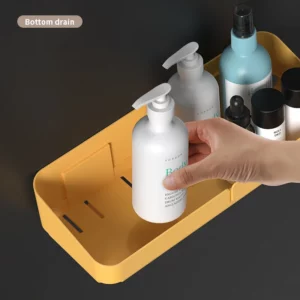 Self Adhesive Bathroom Shelves Wall Mounted Storage Rack Box Toilet Washstand Punch Free Shampoo Holder Bathroom Accessories - Image 3
