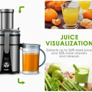 Electric Juicer Fruit Squeezer Extractors Multifunction Mixer Fruit Smoothie Blender 1300W Centrifugal Juicer Sonifer - Image 3
