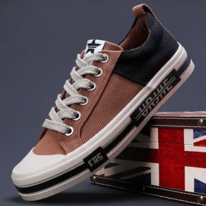 Brand Men Canvas Shoes Breathable Outdoor Mens Casual Shoes Comfortable Spring Autumn Cloth Flat Shoes Black Walking Sneakers - Image 2