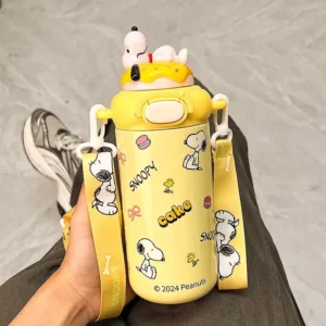 Snoopy Thermos Cup Anime Kawaii Good Looks Water Cup Convenient Large Capacity Sippy Cup Cartoon Insulation Student Gift - Image 3