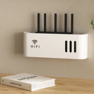 Wall Mounted Wireless WIFI Router Shelf ABS Plastic Storage Box Router Rack Cable Power Bracket Organizer Box for Living Room - Image 3