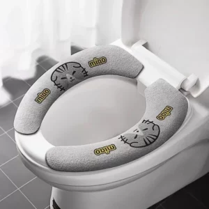 Soft Cartoon Washable Cushion WC Toilet Sticky Seat Pad Bathroom Warmer Seat Lid Cover Universal Toilet Seat Cover 1/4Pcs - Image 5