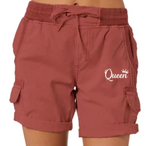 Fashion Queen Printed Women's Cargo Shorts Stretch Golf Active Shorts Work Shorts Outdoor Summer Shorts with Pockets - Image 5