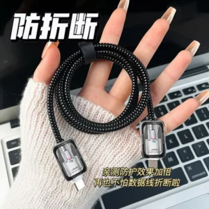 Charger Protector Case for IPhone 15 14 13 12 Pro Max 18/20W Charger Case Shell USB Cable Cover Charging Data Cord Winder Wrap - Image 3