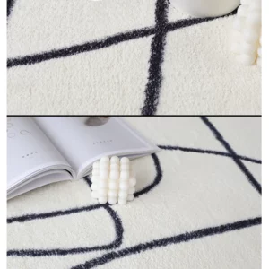 Modern Minimalist Living Room Rug Black Line Art Design Solid Color Bedroom Rug Fluffy and Soft Home Decor ковер Tapis سجادة IG - Image 4