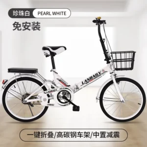 Folding bicycle for men and women, super lightweight and shock-absorbing mini adult 16 inch 20 inch adult children student bike - Image 5