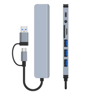 USB 3.0 Type C Adapter Docking Ststion USB 2.0 Port TF SD Card Reader Audio Output Multi-hub Splitter for Macbook Pro Computer - Image 6