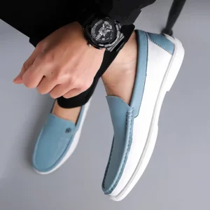 Mens Leather Shoes 2024 Casual Slip on Formal Dress Loafers Breathable Soft Flats for Male Non Slip Driving Office Work Shoes - Image 6
