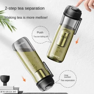 FANJANE Magnetic Tea Cup with Magnet Tea Infuser -20 to 100℃ BPA FREE 1000ml Sport TRITAN Plastic Water Bottle Cup with Filter - Image 2