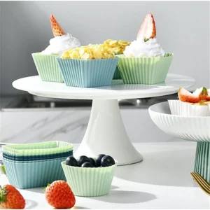 12pcs/Set Silicone Cake Mold Round Shaped Muffin Cupcake Baking Molds Kitchen Cooking Bakeware Maker DIY Cake Decorating Tools - Image 6