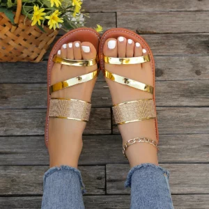 Sandals Women Flats Casual Slippers Summer Shoes Women Designer Sandals Slides Bohemian Shoes Outdoor Ladies Sandals Plus Size - Image 3