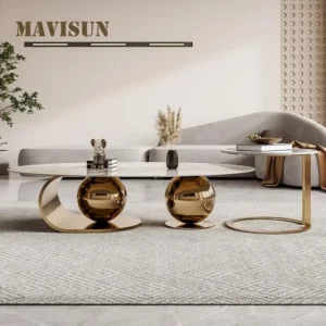 Modern Luxury Natural Marble Coffee Table Designer Irregular White Coffee Table Organizer Hardcover Stolik Kawowy Decoration - Image 5