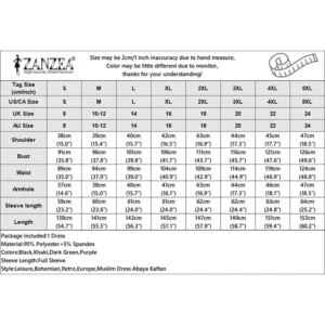 2025 ZANZEA Fashion Muslim Dress Women Tukey Abaya Robe Long Sleeve Maxi Sundress Vestido Dubai Kaftan Islamic Clothing Oversize - Image 6