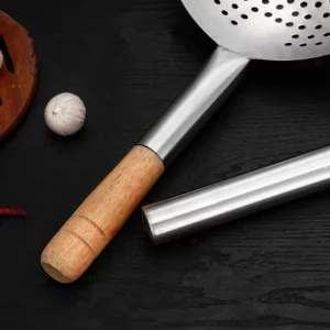 Thickened 304 Stainless Steel Colander with Long Handle Large Creative Oil Flour Noodle Dumplings Sieve Skimmer Scoop Kitchen To - Image 6