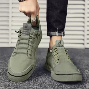 Green Men Casual Shoes Ice Silk Canvas Shoes for Men Walking Shoes Outdoor Sneakers Male Breathable Footwear Tenis Hombres - Image 3