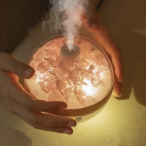 270ML Air Humidifier USB Rechargeable 800mAh Home Hydration Humidifier Colour LED Light Mist Maker Flower Humidificador - Image 4
